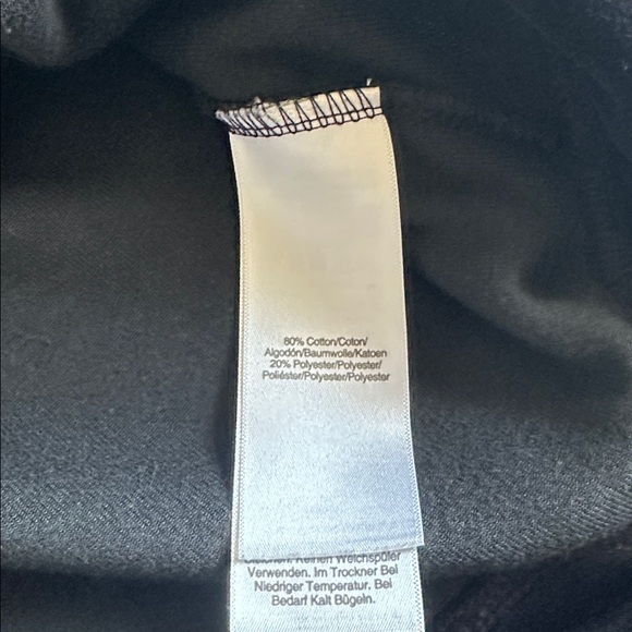 DKNY Black Velour Pullover Hoody with White Stripe Details Size Medium - Picture 9 of 10